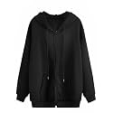 Zipper Solid Black Full Sleeves Hooded Neck