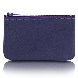 zippered coin pouch change holder for menwoman made with genuine leather coin purse pouch size 4x25 inches made in usa brown