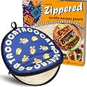 Zippered Tortilla Warmer Pouch - Fit 10’’ Burrito Size Tortillas, Insulated Fabric - Semicircular Secure Zipper, Microwavable Portable Taco Holder - Funny Taco Cat Gift for Cat Lovers & Gamer, 12 Inch