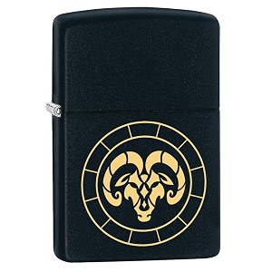 zippo aries zodiac sign matte design pocket lighter windproof stylish premium metal body eco environment-friendly unique stylish travel friendly