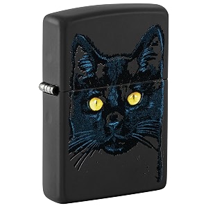 zippo black cat design windproof pocket lighter