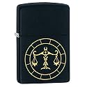 Zippo Libra Zodiac Sign Black Matte Pocket Lighter