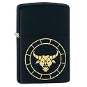 Zippo Taurus Zodiac Sign Black Matte Pocket Lighter