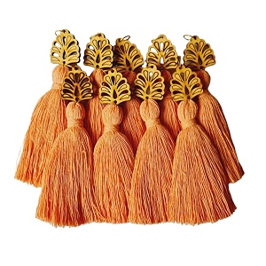 zippy flora mini cotton handmade tassels for diydecorsareedupatta pack of 10