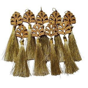 zippy flora mini cotton handmade tassels for diydecorsareedupatta pack of 10
