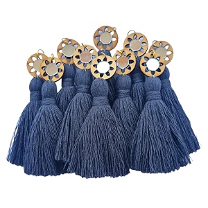 zippy flora mini cotton handmade tassels for diydecorsareedupatta pack of 10