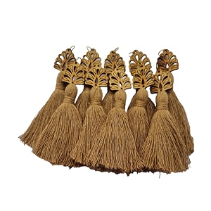 zippy flora mini cotton handmade tassels for diydecorsareedupatta pack of 10