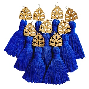 zippy flora mini cotton handmade tassels for diydecorsareedupatta pack of 10
