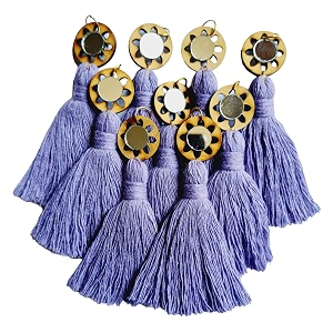 zippy flora mini cotton handmade tassels for diydecorsareedupatta pack of 10