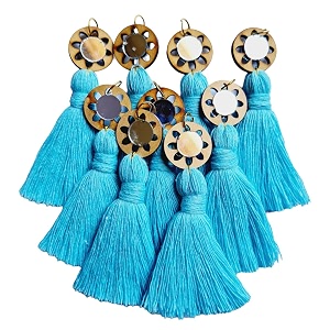 zippy flora mini cotton handmade tassels for diydecorsareedupatta pack of 10