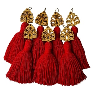 zippy flora mini cotton handmade tassels for diydecorsareedupatta pack of 10