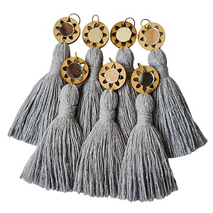 zippy flora mini cotton handmade tassels for diydecorsareedupatta pack of 10