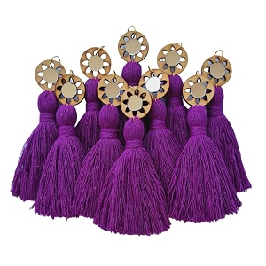 zippy flora mini cotton handmade tassels for diydecorsareedupatta pack of 10