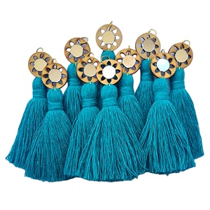 zippy flora mini cotton handmade tassels for diydecorsareedupatta pack of 10