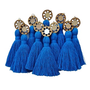 zippy flora mini cotton handmade tassels for diydecorsareedupatta pack of 10