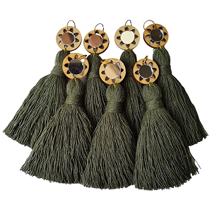 zippy flora mini cotton handmade tassels for diydecorsareedupatta pack of 10