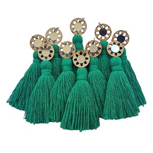 zippy flora mini cotton handmade tassels for diydecorsareedupatta pack of 10