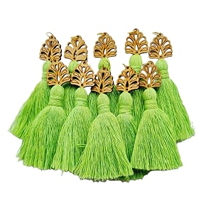 zippy flora mini cotton handmade tassels for diydecorsareedupatta pack of 10