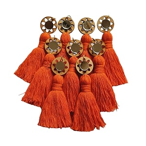 zippy flora mini cotton handmade tassels for diydecorsareedupatta pack of 10