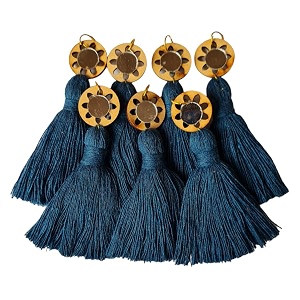 zippy flora mini cotton handmade tassels for diydecorsareedupatta pack of 10