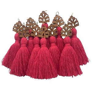 zippy flora mini cotton handmade tassels for diydecorsareedupatta pack of 10