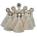 Zippy Flora Mini Cotton Handmade Tassels for DIY/Decor/Saree/Dupatta, Pack of 10