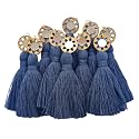 Zippy Flora Mini Cotton Handmade Tassels for DIY/Decor/Saree/Dupatta, Pack of 10