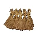 Zippy Flora Mini Cotton Handmade Tassels for DIY/Decor/Saree/Dupatta, Pack of 10