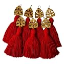 Zippy Flora Mini Cotton Handmade Tassels for DIY/Decor/Saree/Dupatta, Pack of 10