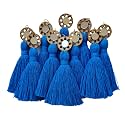 Zippy Flora Mini Cotton Handmade Tassels for DIY/Decor/Saree/Dupatta, Pack of 10