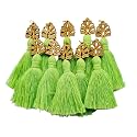 Zippy Flora Mini Cotton Handmade Tassels for DIY/Decor/Saree/Dupatta, Pack of 10