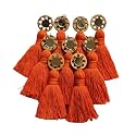 Zippy Flora Mini Cotton Handmade Tassels for DIY/Decor/Saree/Dupatta, Pack of 10