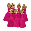 Zippy Flora Mini Cotton Handmade Tassels for DIY/Decor/Saree/Dupatta, Pack of 10