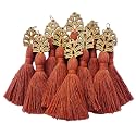 Zippy Flora Mini Cotton Handmade Tassels for DIY/Decor/Saree/Dupatta, Pack of 10