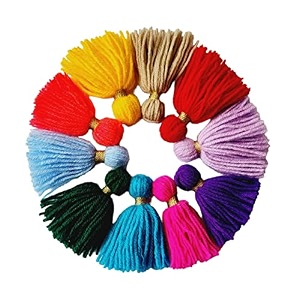 zippy flora thick woolen tassels for diy crafts home decor amp outfit decoration multicolor decorative tassel pack of 10 for handmade projects garments amp festive styling