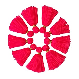 zippy flora thick woolen tassels for diydecoroutfits pack of 5 baby pink