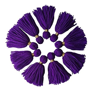 zippy flora thick woolen tassels for diydecoroutfits pack of 5 purple