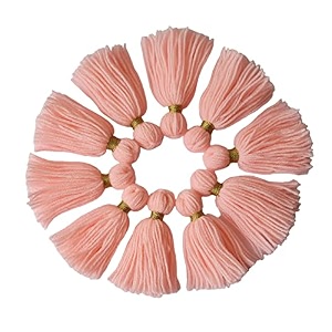 zippy flora thick woolen tassels for diydecoroutfits pack of 10 pink