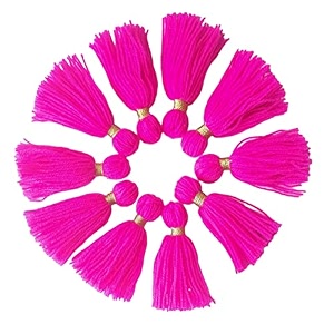 zippy flora thick woolen tassels for diydecoroutfits pack of 5 dark pink