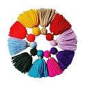 Zippy Flora Thick Woolen Tassels for DIY Crafts, Home Decor &amp; Outfit Decoration, Multicolor Decorative Tassel Pack of 10 for Handmade Projects, Garments &amp; Festive Styling