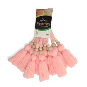 zippy flora woolen tassels pack of 10 pink