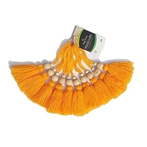 zippy flora woolen tassels pack of 10 yellow