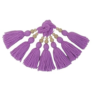 zippy flora woolen tassels pack of 10 lavender
