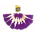 Zippy Flora Woolen Tassels, Pack of 10 (Purple)