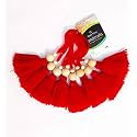 Zippy Flora Woolen Tassels, Pack of 10 (Red)