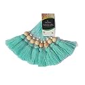 Zippy Flora Woolen Tassels, Pack of 10 (Sea Green)