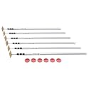 ZIPWALL SLP6 12 Ft Dust Barrier Poles for Remodeling (6-Pack), Silver