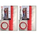 ZIPWALL ZipDoor ZDS Standard Dust Barrier Zipper Door Kit, 2 Pack, Red