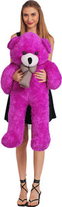 ziraat best gift a teddy bear purple color medium size 3 feet for your loved one  - 911 cm