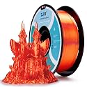 ZIRO PLA 3D Printer Filament, Shiny Glossy Surface, 1KG/2.2lb Spool, Orange